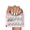 Picture of Glamnetic Press On Nails - Oslo | Short Almond Silver Shimmer Nails with a Cat Eye Finish | 15 Sizes - 30 Nail Kit with Glue