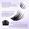 Picture of Lash Clusters Individual Lashes C/D Curl Cluster Lash Wide-stem Eyelashes Cluster 12-16mm Thin Band Cluster Lashes Soft Wispy Clusters Comfortable Lash Clusters (Natural/Volume+-0.07D, 12-16mm Mixed)