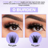 Picture of Lash Clusters Individual Lashes C/D Curl Cluster Lash Wide-stem Eyelashes Cluster 12-16mm Thin Band Cluster Lashes Soft Wispy Clusters Comfortable Lash Clusters (Natural/Volume+-0.07D, 12-16mm Mixed)