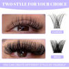 Picture of Lash Clusters Individual Lashes C/D Curl Cluster Lash Extensions Wide-stem Lash Clusters 12-16mm Thin Band Cluster Lashes Soft and Wispy Clusters Eyelashes Comfortable Matte Black Lash Clusters