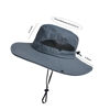 Picture of PFFY 2 Packs Sun Bucket Hat for Men 3” Wide Brim UPF 50+ Bucket Fishing & Beach Hats Darkgrey+Brown