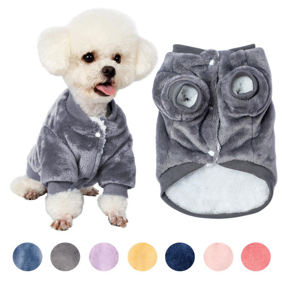 Picture of Dog Sweater, Dog Clothes, Dog Coat, Dog Jacket for Small or Medium Dogs Boy or Girl, Ultra Soft and Warm Cat Pet Sweaters (Gray, X-Small)