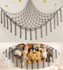 Picture of Stuffed Animal Storage Hammock Net - Toy Hammock Net for Stuffed Animals Corner - Hanging Stuff Animal Organizer Holder Large Size Baby Nursery Room Decor-Grey