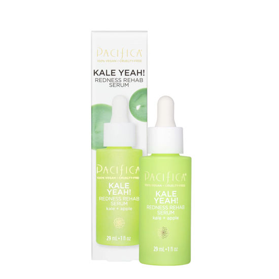 Picture of Pacifica Beauty, Kale Yeah! Redness Rehab Serum, Reduce Redness, Minimize Pore Size, Oily Skin Control, Niacinamide, Pea Proteins, Copper Peptides, Super Greens, Combination & Oily Skin Types, Vegan