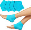 Picture of ZenToes Moisturizing Sleep Socks with Vitamin E, Olive Oil and Jojoba Seed Oil to Soften and Hydrate Dry Cracked Heels (Fuzzy Blue, Wide Width)