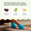 Picture of ZenToes Moisturizing Sleep Socks with Vitamin E, Olive Oil and Jojoba Seed Oil to Soften and Hydrate Dry Cracked Heels (Fuzzy Blue, Wide Width)