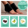 Picture of ZenToes Moisturizing Sleep Socks with Vitamin E, Olive Oil and Jojoba Seed Oil to Soften and Hydrate Dry Cracked Heels (Fuzzy Black, Regular)