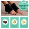 Picture of ZenToes Moisturizing Sleep Socks with Vitamin E, Olive Oil and Jojoba Seed Oil to Soften and Hydrate Dry Cracked Heels (Fuzzy Black, Wide Width)