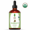 Picture of SVA Macadamia Seed Oil Organic - 4 Fl Oz - 100% Natural Cold Pressed Organic Macadamia Oil - for Face, Skin Care, Hair Care, Scalp Massage & Body Massage - Carrier Oil with Dropper