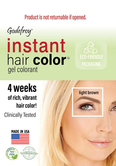 Picture of Godefroy Instant Hair Color 3 applications per kit - Light Brown Starter Pack 3 Application Kit