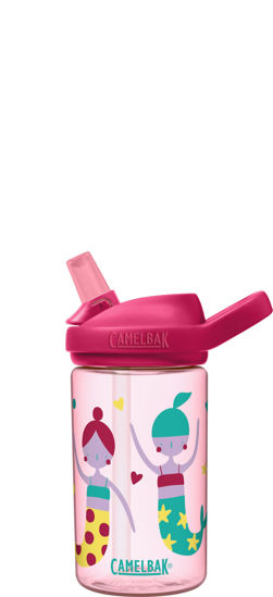 Picture of CamelBak eddy+ 14oz Kids Water Bottle with Tritan Renew - Straw Top, Leak-Proof When Closed, Mermaid Crew