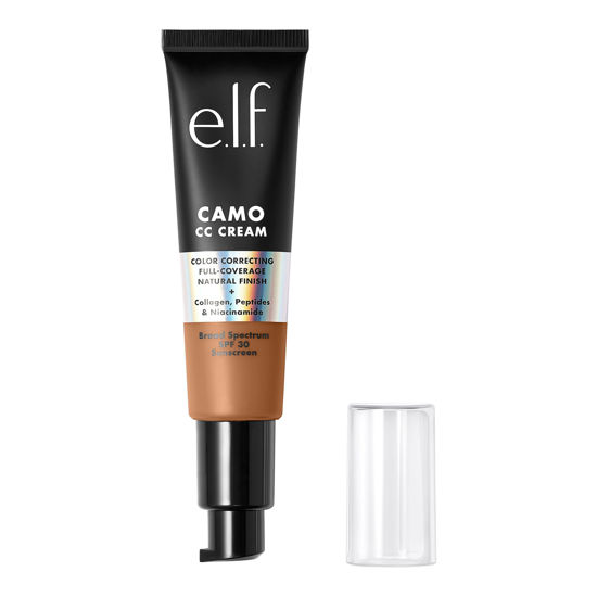 Picture of e.l.f. Camo CC Cream, SPF 30 Color-Correcting Medium-To-Full Coverage Face Foundation, Delivers An Airbrushed Finish, Vegan & Cruelty-Free, Tan 460 W