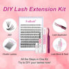 Picture of DIY Lash Extension Kit Lash Clusters Lash Bond and Seal for Lash Extensions with Lash Tweezers for Eyelash Extension Kit Individual Lashes Kit Makeup at Home (Set 20D-0.07D, 8-16mm)