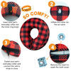 Picture of BENCMATE Protective Inflatable Collar for Dogs and Cats - Soft Pet Recovery Collar Does Not Block Vision E-Collar (Large, Plaid)