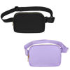 Picture of VOROLO Waist Pack for Running Fanny Pack for Women and Men Crossbody Belt Bag Bum Bag with Adjustable Strap for Sports Black+Light Purple