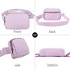 Picture of VOROLO Waist Pack for Running Fanny Pack for Women and Men Crossbody Belt Bag Bum Bag with Adjustable Strap for Sports Black+Light Purple