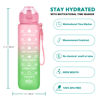 Picture of Enerbone 32 oz Drinking Water Bottle with Times to Drink and Straw, Motivational with Carrying Strap, Leakproof BPA & Toxic Free, Ensure You Drink Enough Water for Fitness Gym Outdoor