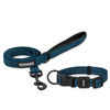 Picture of Voyager Reflective Dog Leash Collar Set with Neoprene Handle Supports Small, Medium, and Large Breed Puppies, Cute and Heavy Duty for Walking, Running, and Training - Blue, S