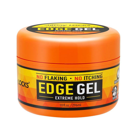 Picture of AllDay Locks Edge Gel | Extreme Hold Edge Control Gel | No Flaking, Itching, or Split Ends | Long Lasting Style for Braids, Locks, Twists, Cornrows | 10 oz