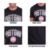 Picture of Ultra Game -NBA Detroit Pistons Mens Arched Plexi Short Sleeve Tee Shirt, Black, Large