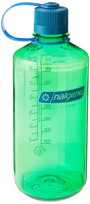 Picture of Nalgene Sustain Tritan BPA-Free Water Bottle Made with Material Derived from 50% Plastic Waste, 32 OZ, Narrow Mouth, Parrott Green