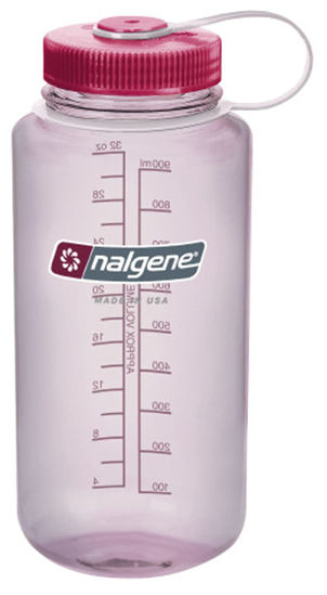 Picture of Nalgene Sustain Tritan BPA-Free Water Bottle Made with Material Derived from 50% Plastic Waste, 32 OZ, Wide Mouth, Cosmo