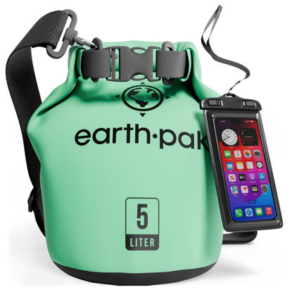 Picture of Earth Pak Waterproof Dry Bag - Roll Top Waterproof Backpack Sack Keeps Gear Dry for Kayak with Waterproof Phone Case