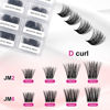 Picture of Lash Clusters 2 Style 160pcs Individual Lashes Cluster Mixed Tray 10/12/14/16mm D Curl Lash Clusters DIY Eyelash Extensions Individual Cluster Lashes Self-application at Home (JM2+JM6-0.07-10-12-14-16)