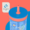 Picture of Contigo Kids’ Leighton Straw Tumbler with Spill-Proof Leak-Proof Lid, 14oz, Blue Poppy/Narwhals