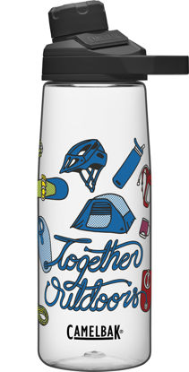 Picture of CamelBak Chute Mag BPA Free Water Bottle with Tritan Renew - Magnetic Cap Stows While Drinking, 25oz, Wild Pride