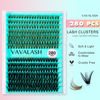 Picture of VAVALASH Color Lash Clusters Kit 280Pcs Black Brown Mix Cluster Lashes Wispy DIY Fluffy Individual Lashes, Lash Bond and Seal, Lash Tweezer for DIY at Home (40D-0.07-D-10-16mm KIT)