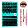 Picture of VAVALASH Lash Clusters Kit 40D+60D 10-16mm Cluster Lashes Wispy Volume Individual Lashes, Lash Bond and Seal Glue, Lash Tweezer for DIY Lash Extension at Home (40D+60D-10-16MIX-KIT)