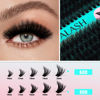 Picture of VAVALASH Lash Clusters Kit 60D+80D 16-20mm Cluster Lashes Wispy Volume Individual Lashes, Lash Bond and Seal Glue, Lash Tweezer for DIY Lash Extension at Home (60D+80D-16-20MIX-KIT)