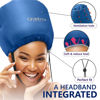 Picture of Granteva Hair Dryer Bonnet w/A Headband Integrated That Reduces Heat Around Ears & Neck - Blow Dryer Attachment for Hair Dryer, Speeds Up Drying Time