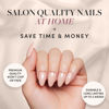 Picture of Glamnetic Press On Nails - Los Angeles | Solid Opaque Blush Nude Pink Short Almond Nails in Glazed Finish, Reusable | 15 Sizes - 30 Nail Kit