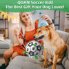 Picture of QDAN Dog Soccer Balls Toy with Bell Inside, Outdoor Interactive Dog Toys for Tug of War, Puppy Birthday Gifts, Dog Water Toy, Durable Ropes Squeaky Soccer Dog Ball for Small and Medium Dogs （6 INCH）