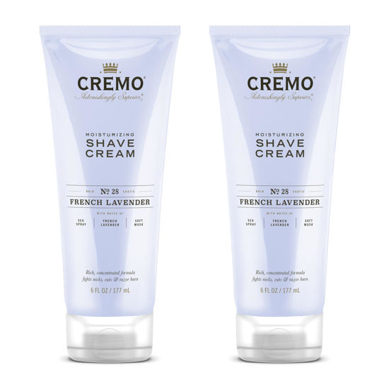 Picture of Cremo French Lavender Moisturizing Shave Cream, Astonishingly Superior Shaving Cream For Women, Fights Nicks, Cuts and Razor Burn, 6 Fl Oz (2 Pack)