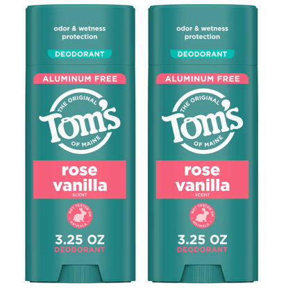 Picture of Tom’s of Maine Rose Vanilla Natural Deodorant for Women and Men, Aluminum Free, 3.25 oz, 2-Pack