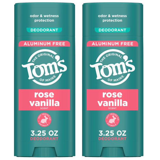 Picture of Tom’s of Maine Rose Vanilla Natural Deodorant for Women and Men, Aluminum Free, 3.25 oz, 2-Pack