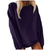 Picture of White Long Sweatshirt for Women, 2023 Fall Trendy Clothes Cute Ghost Crewneck Sweater Casual Pullover Top 01-Purple,Medium