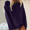 Picture of White Long Sweatshirt for Women, 2023 Fall Trendy Clothes Cute Ghost Crewneck Sweater Casual Pullover Top 01-Purple,Medium