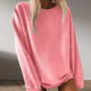 Picture of Long Sleeve Tops for Women Plus Size, Warm Sweatshirt Casual O Neck Soft Tops Autumn Pumpkin Shirt Long Sleeve Tee 01-Pink,Small