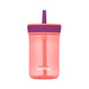 Picture of Contigo Kids’ Leighton Straw Tumbler with Spill-Proof Leak-Proof Lid, 14oz, Coral/Grape