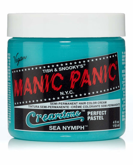 Picture of MANIC PANIC Sea Nymph Hair Dye - Creamtone Perfect Pastel - Semi Permanent Hair Color - Pastel Mint Green with Yellow Undertones - Vegan, PPD & Ammonia Free - For Coloring Hair on Women & Men