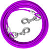 Picture of HaiYUAN Dog Tie Out Cable 10/15/20/25/30 FT Dog Runner for Yard Steel Wire Dog Cable with Durable Superior Clips purple Dog Chains for Outside Dog Lead for Large Dogs Up to 165 lbs