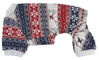 Picture of Bear Snowflake Ugly Christmas Clothes for Dogs Pajamas Onesie PJS, Back Length 20" Large