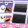 Picture of Fluffy Lash Clusters Kit Thick Volume Eyelash Extension Kit 280pcs Mink Individual Lashes 70D 80D Mix 10-18mm Lash Extension Kit with Bond and Seal Lash Remover and Lash Tools DIY Eyelash by Yawamica