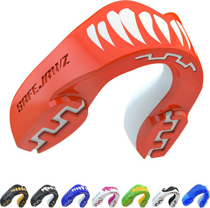 Picture of SafeJawz Sports Mouthguard Dual Layer Premium Protection Adults and Junior Gum Shield with Case for Boxing, MMA, Rugby, Martial Arts, Judo and All Contact Sports