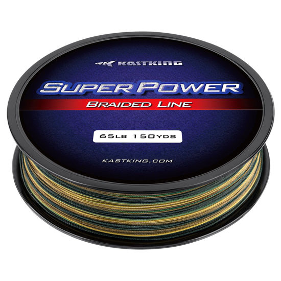 Picture of KastKing SuperPower Braided Fishing Line, Camo, 65LB, 327 Yds(8 Strands)