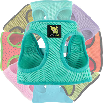 Picture of EcoBark Step in Dog Harness - Eco-Friendly Small Breed Dog Harnesses for XXS, XS, and Small Dogs - Reflective and Adjustable Mini Body Halter Vest - Tiny Soft Mesh Toy Breed Harness (Mint, XS)